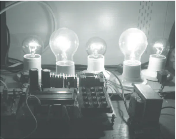 Gambar 8. Penyalaan sistem lima lampu untuk set point sama dengan atau lebih dari 160 watt 