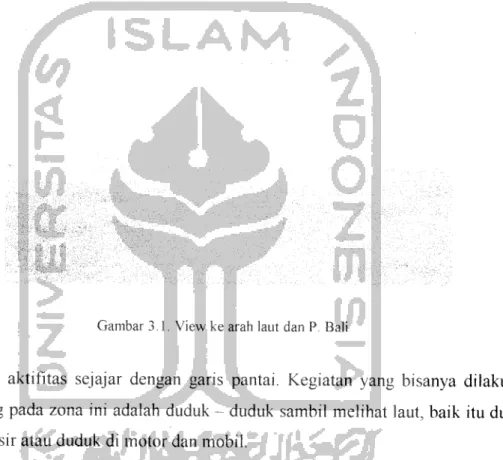 Gambar 3.1. View ke arah laut dan P. Bali