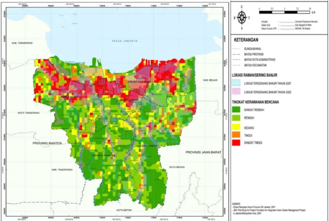 Gambar 2.13 Peta Kawasan Rawan Bencana Alam di Provinsi DKI Jakarta