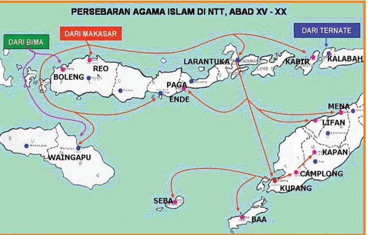 Gambar Peta Persebaran Agama Islam di NTT