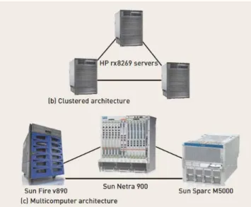 Gambar 2.14 Clustered and Multicomputer Architecture  Sumber Satzinger, Jackson and Burd (2010:341) 