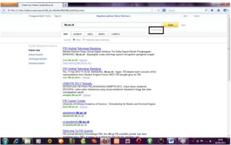 Gambar 8. Screenshot hasil pencarian halaman  search.yahoo.com 
