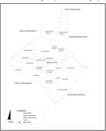 Gambar 1.2: Peta Pembagian Wilayah Pedukuhan Desa Pagerharjo 