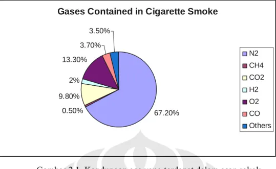 Gambar 2.1. Kandungan gas yang terdapat dalam asap rokok  (sumber : www.workaci.com) 