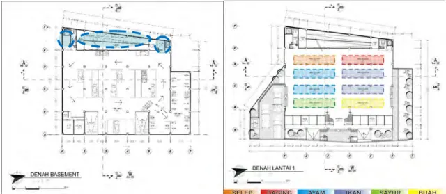 Gambar 3. Denah Basement dan Lantai 1 