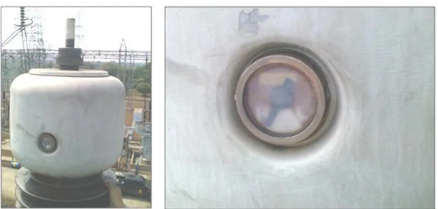 Gambar 2.9 Indikator level minyak bushing 
