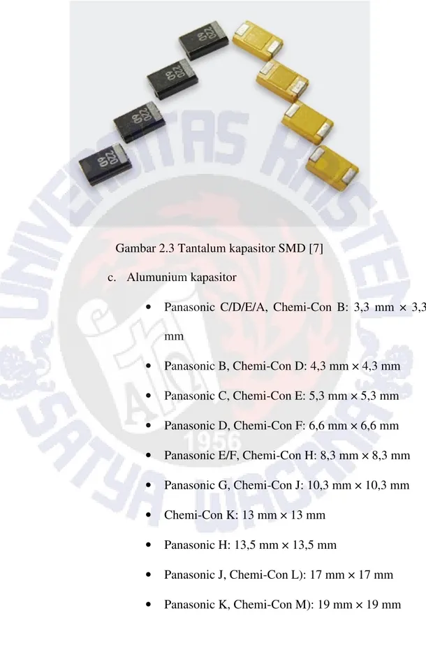 Gambar 2.3 Tantalum kapasitor SMD [7] 