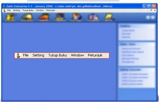 Gambar II.3 Menu program zahir accounting v.5.1 