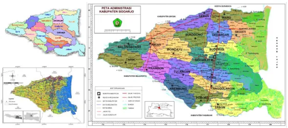 Gambar 1. Peta Administratif Kabupaten Sidoarjo 