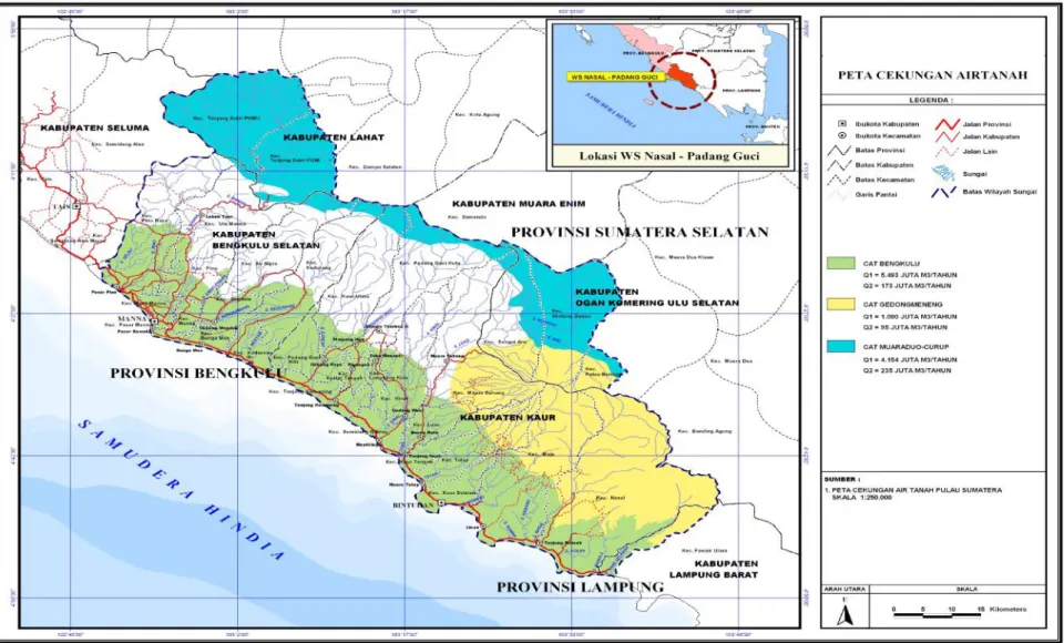 Gambar 2.9. Peta Cekungan Air Tanah WS Nasal - Padang Guci