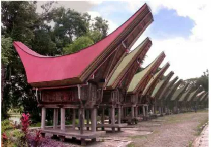 Gambar 1.Atap Rumah Adat Suku Tana Toraja 
