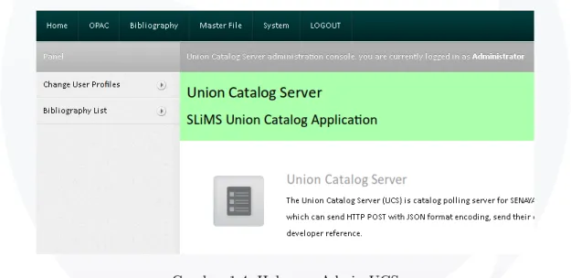 Gambar 1.4: Halaman Admin UCS