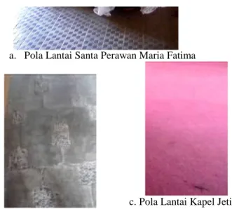 Gambar 6. Dinding Masing-Masing Ruang Ibadah  Sumber: Dokumentasi Pribadi, 2014 