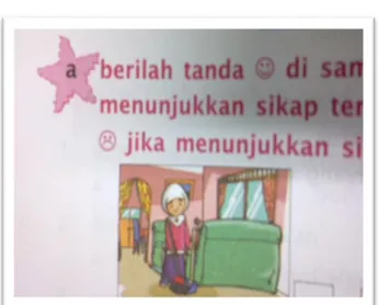 Gambar 13. Anak laki-laki membersihkan kamar  mandi 