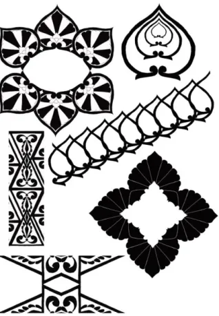 Gambar 01. Eksplorasi motif Ukiran (Tanaro, 2013) 