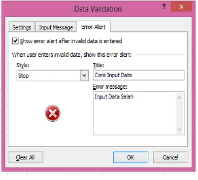 Gambar 15. Data Validation – Error  