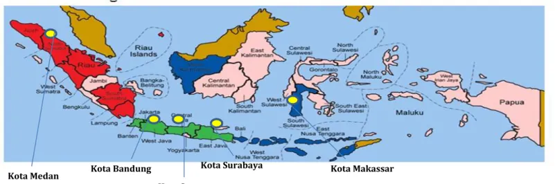 Gambar 1. Kota-kota Kedua di Indonesia 