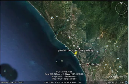Gambar 3.1 : Peta lokasi kawawsan  Sumber : Goggle Earth 