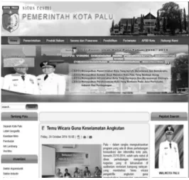 Gambar 1.Tampilan Website Kota Palu          Sumber: http://palukota.go.id/v1/ 
