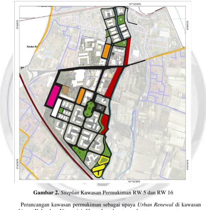 Gambar 2. Siteplan Kawasan Permukiman RW 5 dan RW 16 