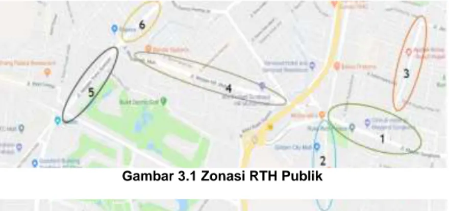 Gambar 3.1 Zonasi RTH Publik