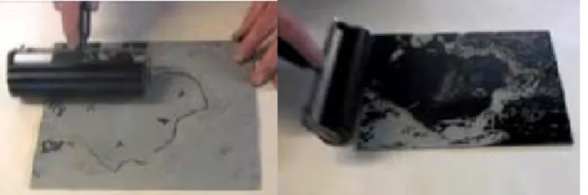Gambar 21 Proses Pemindahan Tinta ke Plat  