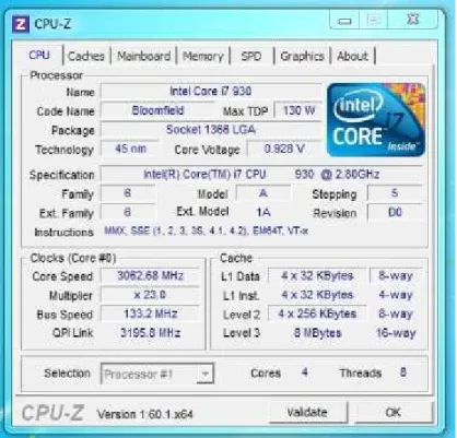 Gambar 2.13 Tampilan Software CPU-Z  2.9 GPU-Z 