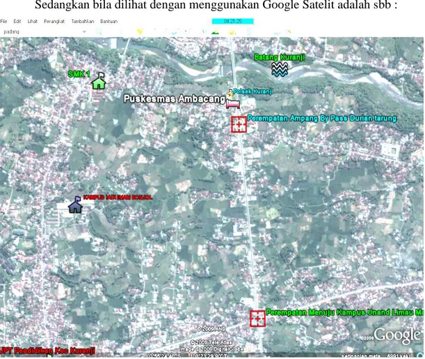 Gambar 3.2. Foto dari Google Satelit wilayah Kerja Puskesmas Ambacang 