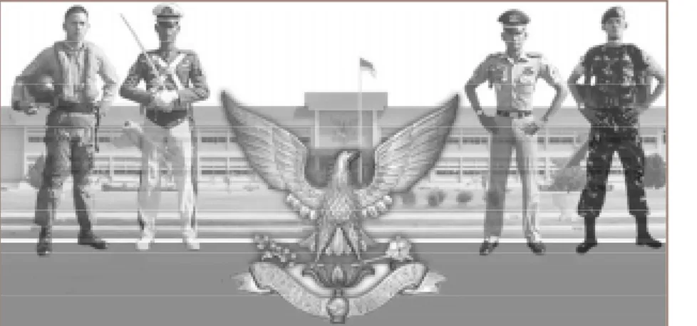 Gambar 1.7 Anggota TNI yang bertugas menjaga keamanan negara.