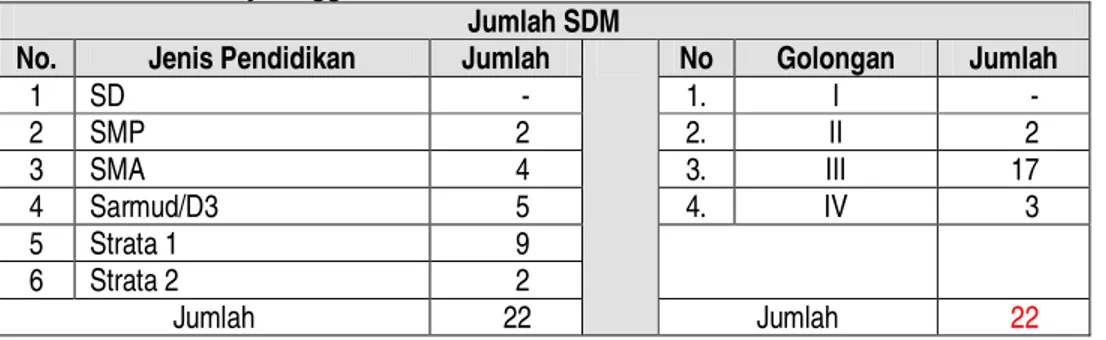 Tabel 3.67. SDM Penyelenggara  Urusan Sosial  Jumlah SDM 