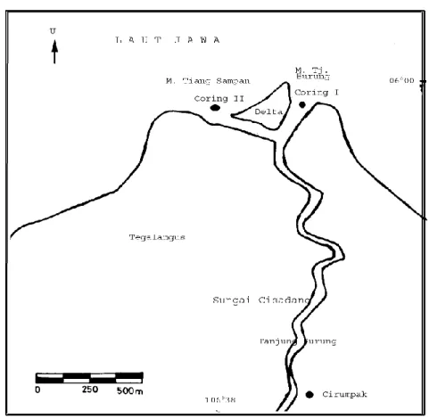 Gambar 1. Lokasi Pengambilan sampel di Muara Tanjung Burung (C-1)   dan Muara Tiang Sampan (C-2) 
