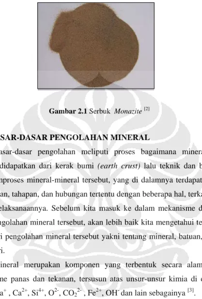 Gambar 2.1 Serbuk  Monazite  [2]