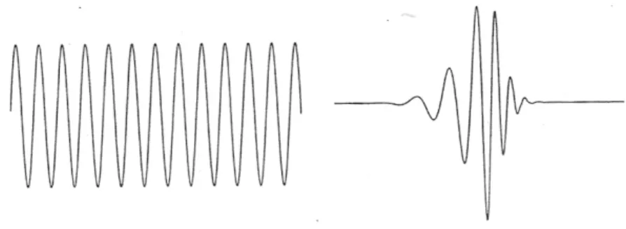 Gambar 2.10 Sebuah wave dan wavelet  