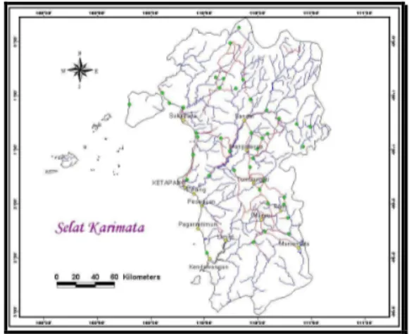 Gambar 1. Peta Kabupaten Ketapang, Propinsi  Kalimantan Barat 