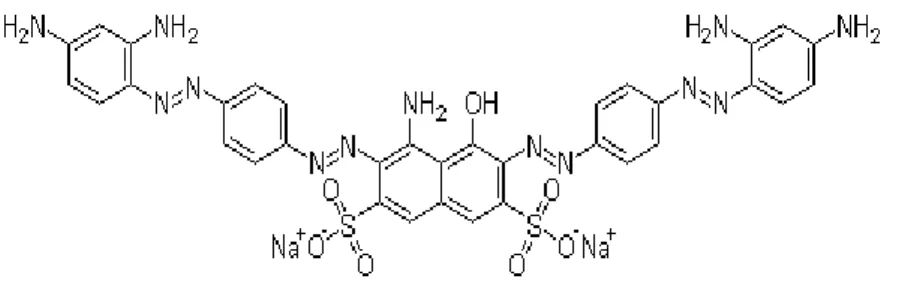 Gambar 1. Struktur molekul pewarna direct red. 