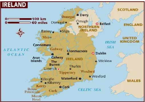 Gambar 1. Peta Geografis Irlandia 