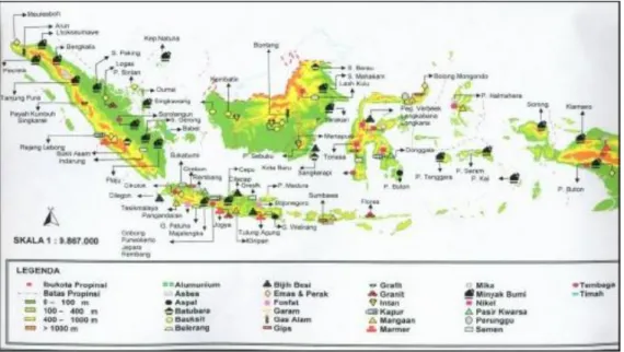 Gambar 2. Persebaran Mineral Tembaga di Indonesia 
