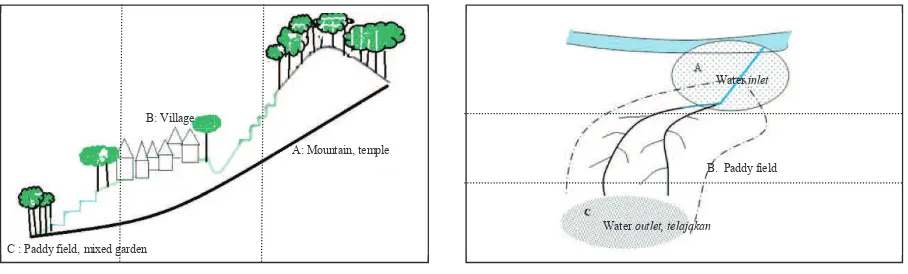 Fig 5. Implementation the traditional living concept Tri Hita Karana on spatial pattern 