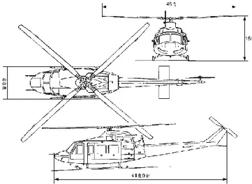 Gambar 3 Dimensi Helikopter 412 