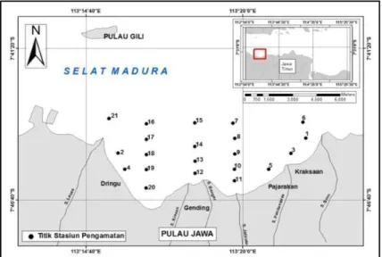 Gambar 1. Peta lokasi penelitian. (Sumber : Peta Google Earth tahun 2013). 