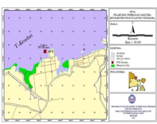 Gambar 1 Lokasi penelitian di Pelabuhan Peri- Peri-kanan Samudera (PPS) Kendari