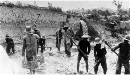 Gambar II.3 Pekerja Tambang Timah di Pulau Bangka (orang Hakka) 