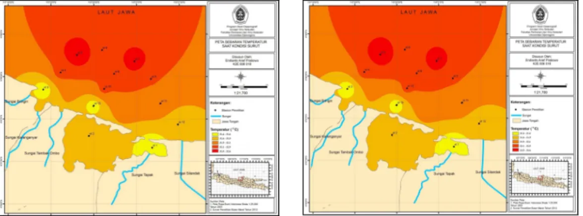 Gambar 2. Grafik Temperatur Saat Pasang dan Surut 