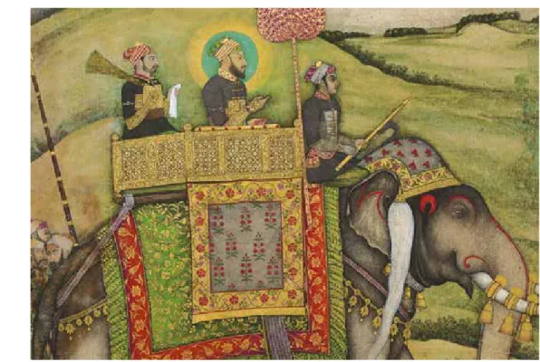 Gambar 1. sultan Bahadur shah (m. 1707-1712) menunggang gajah.