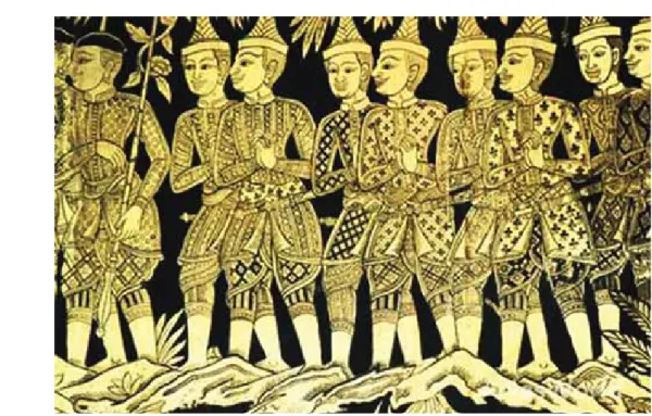 Illustration 2. Mural from Ayutthaya period showing early foreign visitors. 