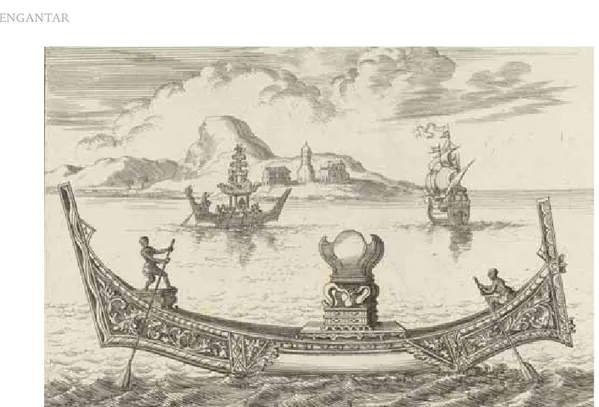 Illustration 2. Kapal bangsawan di Siam (Thailand), Jan Luyen, 1687.