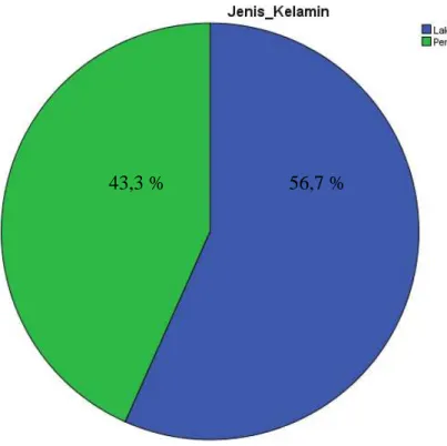 Gambar 4.3 Diagram Klasifikasi Responden Berdasarkan Jenis Kelamin 