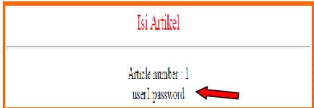 Gambar 8. Tampilan Respon SQL Injection Tahap  Pertama 