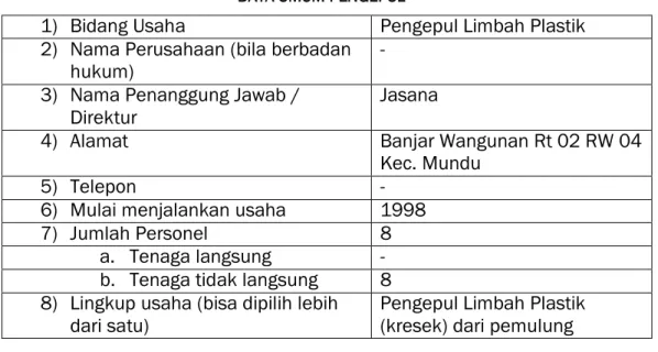 Tabel 5.11  DATA UMUM PENGEPUL 