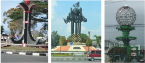 Gambar 13. Monumen Adipura di Kota Garut,  Ciamis, dan Tasikmalaya 